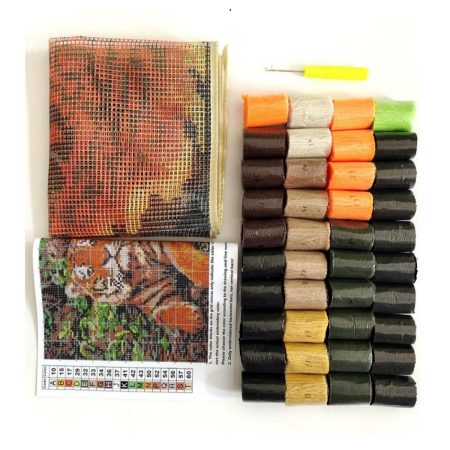 Rug Making Latch Hooking Kit | Bears at Lake (102x69cm Printed Canvas) “NEW”
