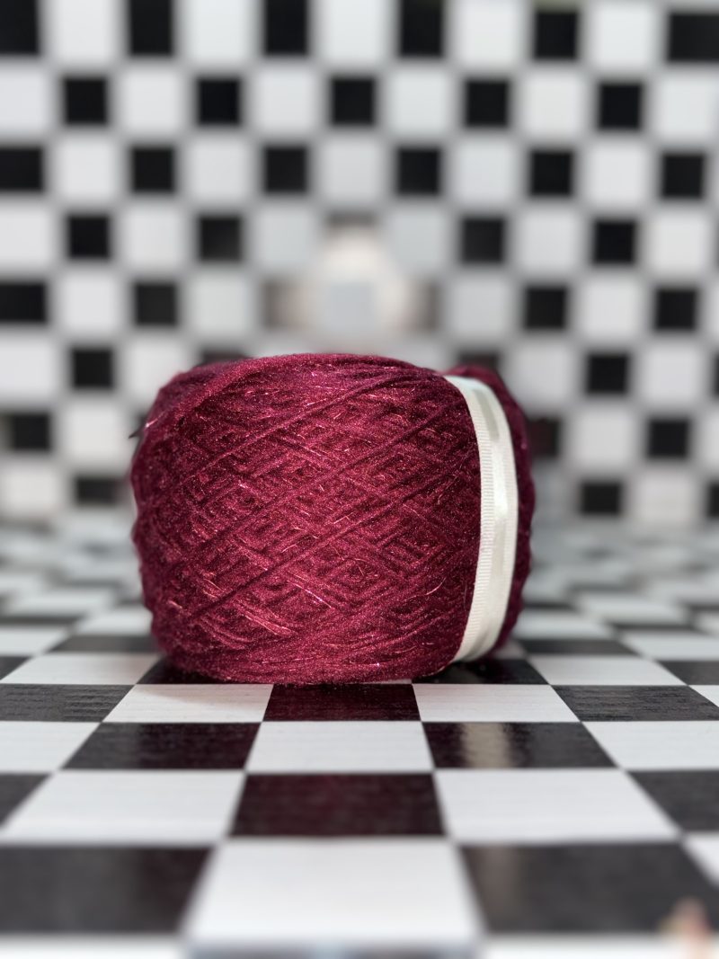 Burgundy Shine - Reclaimed Yarn