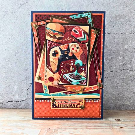 Eat. Sleep. Game. Repeat. Birthday Card For Video Game Enthusiasts