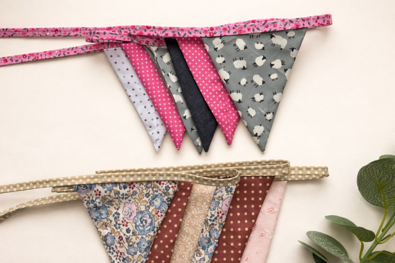 Fabric Bunting, Baby Shower, Nursery Decor, Birthday Garland