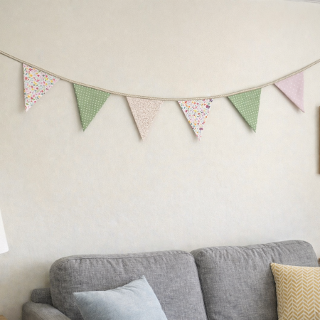 Fabric Bunting, Baby Shower, Nursery Decor, Birthday Garland