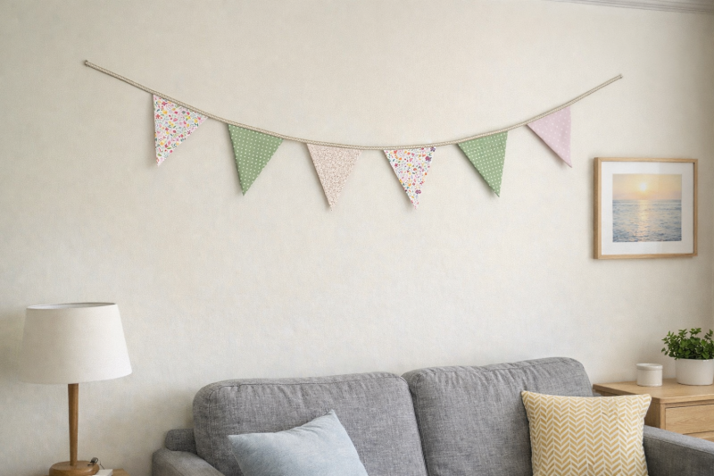 Fabric Bunting, Baby Shower, Nursery Decor, Birthday Garland