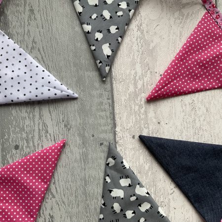 Fabric Bunting, Baby Shower, Nursery Decor, Birthday Garland