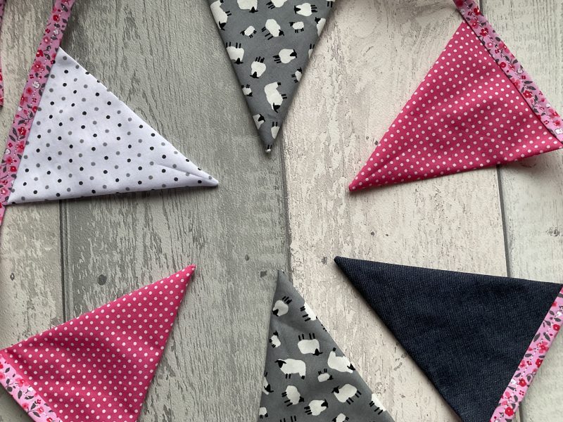 Fabric Bunting, Baby Shower, Nursery Decor, Birthday Garland
