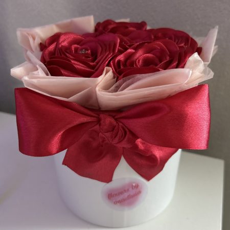 Luxury Everlasting Red Satin Roses Gift Box