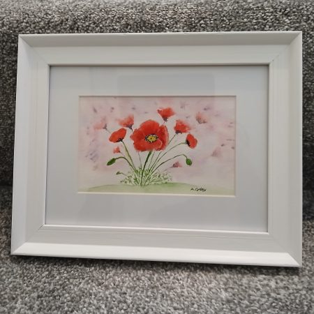 Poppies Original framed watercolour