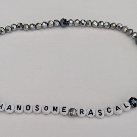 "Handsome Rascal" Dog Charm Necklet – 14-Inch Artisan Pet Accessory