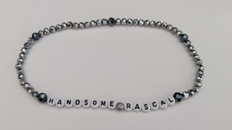 "Handsome Rascal" Dog Charm Necklet – 14-Inch Artisan Pet Accessory