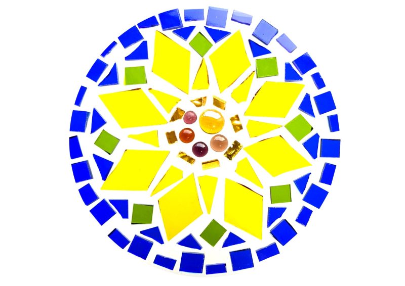 Sunflower Stained Glass Mosaic Mandala Sun Catcher Kit