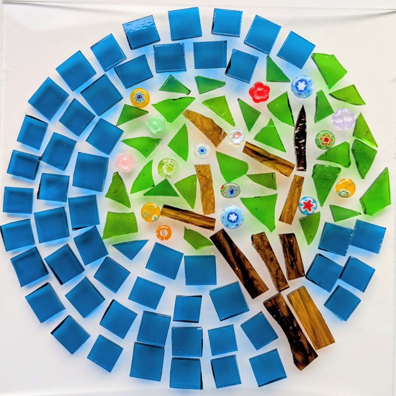 Cherry Blossom Stained Glass Mosaic Mandala Sun Catcher Kit