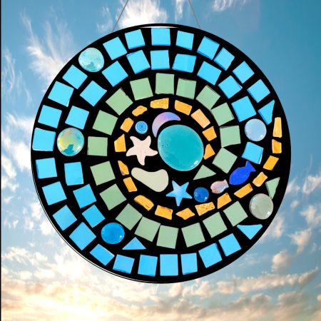 Seascape Mosaic Sun Catcher Kit — DIY Stained Glass Craft