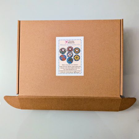 Rainbow Swirl Mosaic Mandala Kit — DIY Stained Glass Craft Project