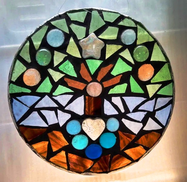Tree of Life Mosaic Mandala Kit — DIY Stained Glass Craft