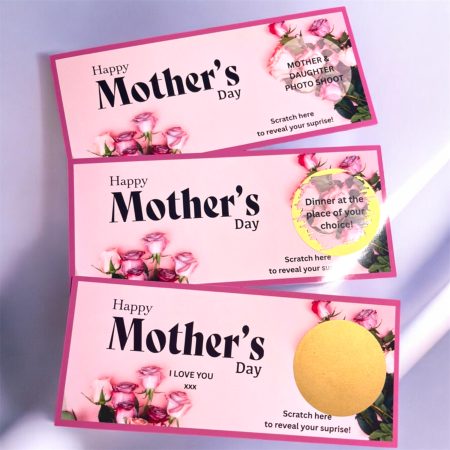 Mother's Day Scratch reveal ticket
