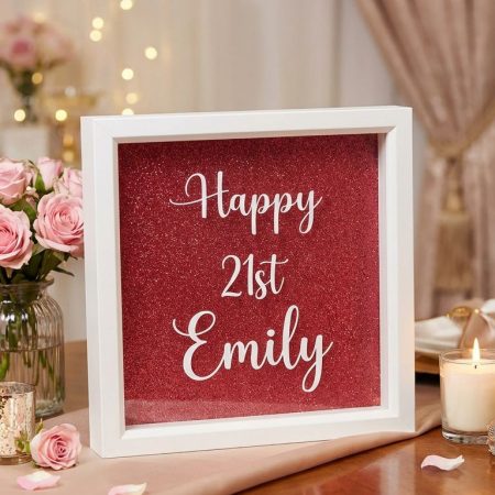 Personalized birthday shadow boxes picture frame perfect for gifts (Copy)