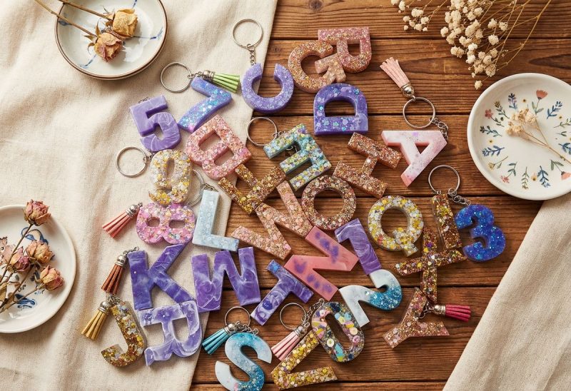 Handmade initial keychains