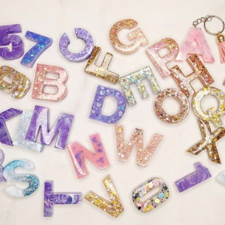 Handmade initial keychains