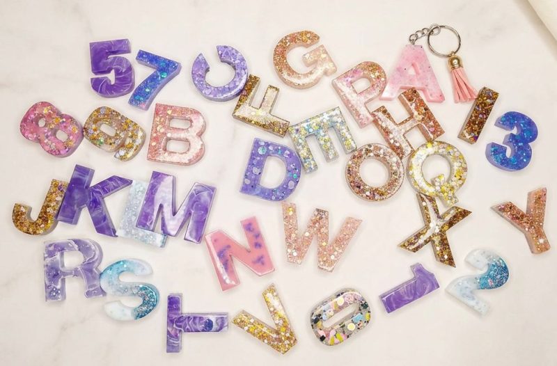 Handmade initial keychains