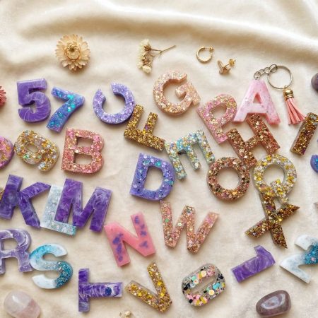 Handmade initial keychains