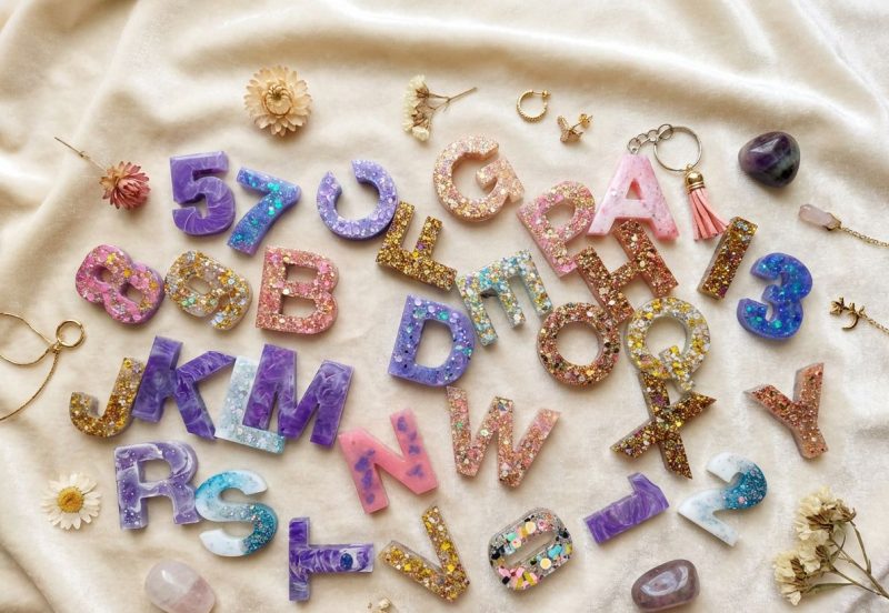 Handmade initial keychains