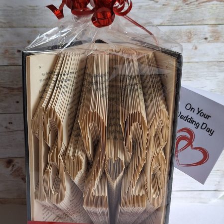 Personalised Wedding Date Book Fold, Harry Potter Book Fan.Wedding, Paper.Anniversary