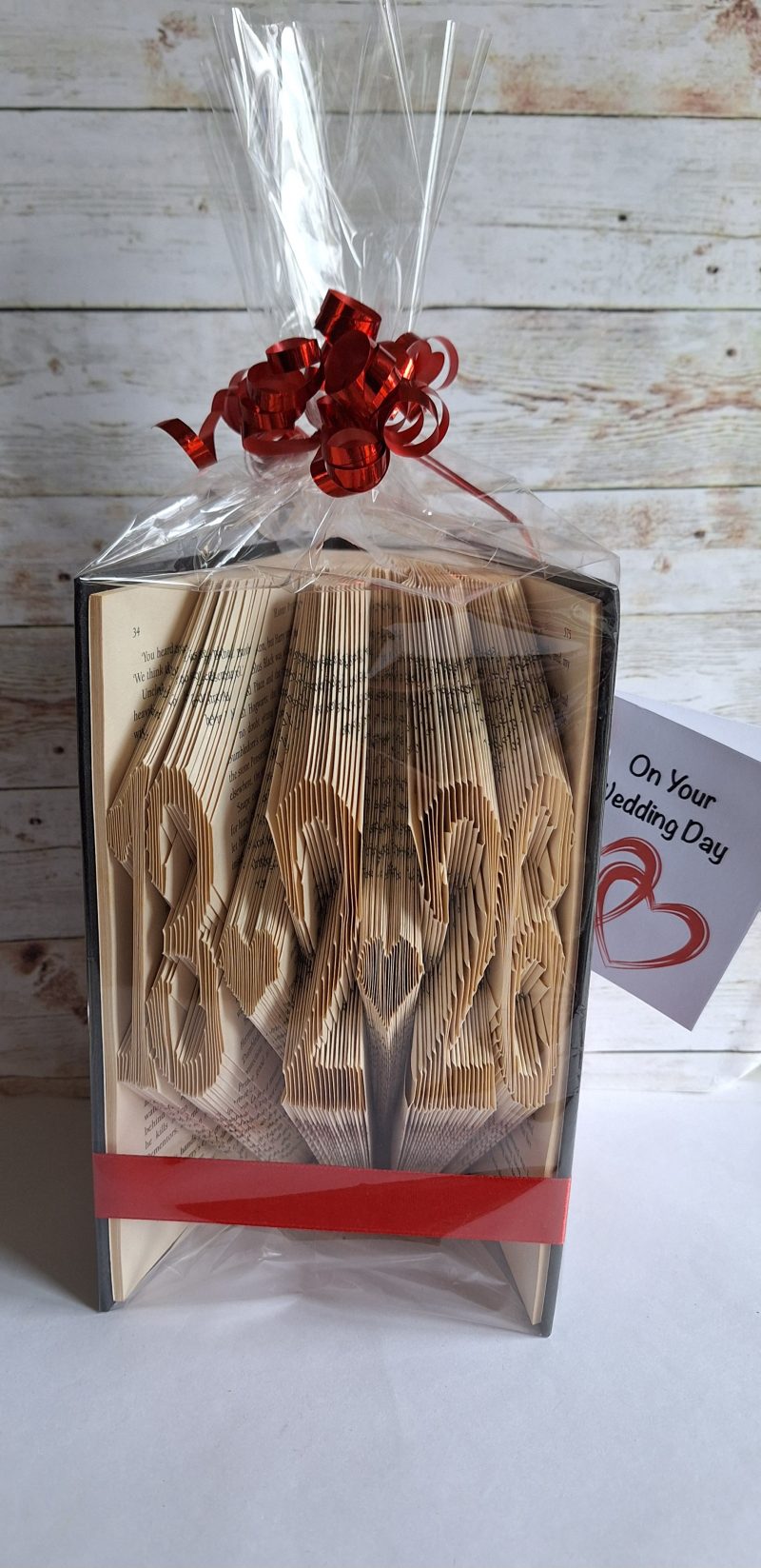 Personalised Wedding Date Book Fold, Harry Potter Book Fan.Wedding, Paper.Anniversary