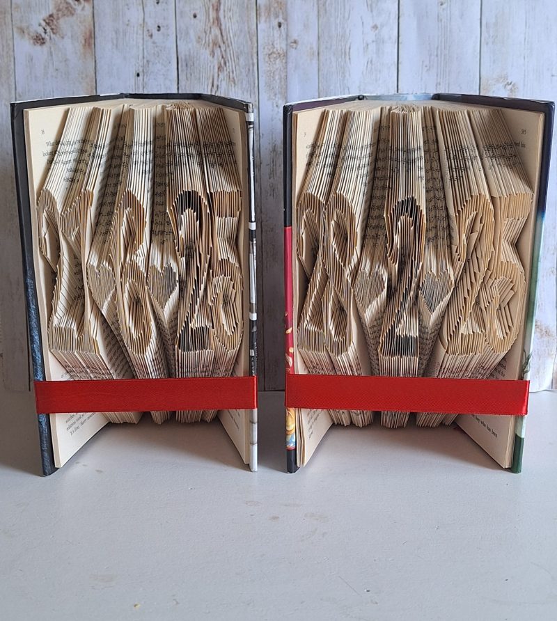Personalised Wedding Date Book Fold, Harry Potter Book Fan.Wedding, Paper.Anniversary