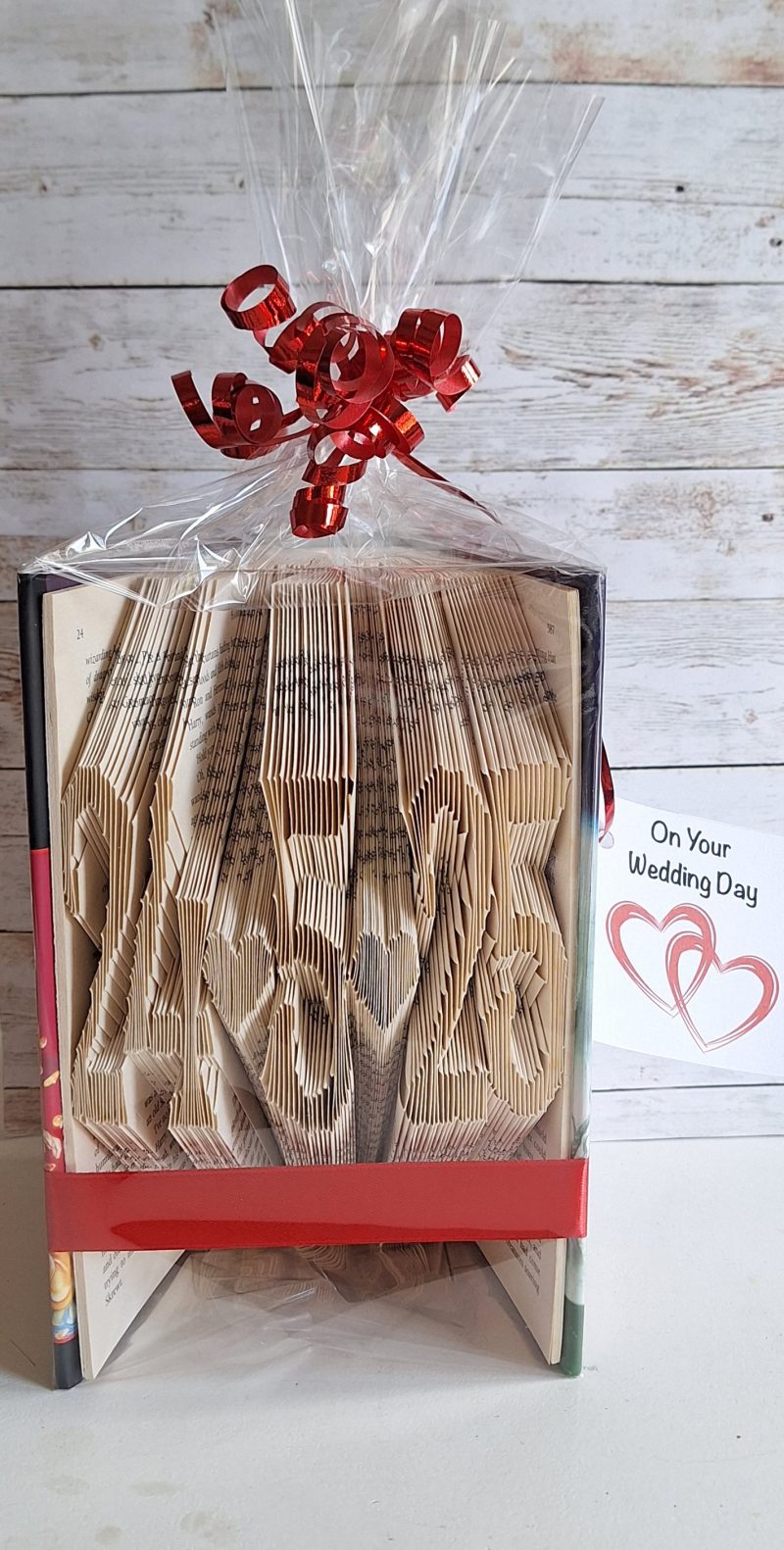 Personalised Wedding Date Book Fold, Harry Potter Book Fan.Wedding, Paper.Anniversary