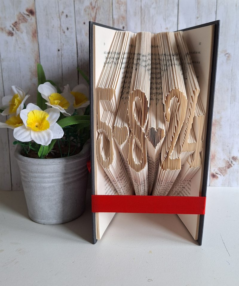 Wedding Date Book Fold, 1st Anniversary Gift