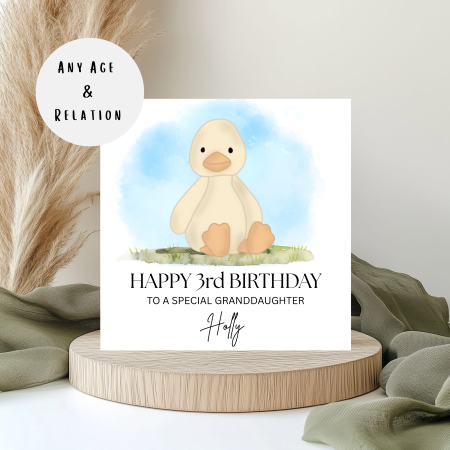 Personalised Jungle 1st Birthday Card – 6x6 Square – Safari Themed First Birthday Card – Custom Name & Age – Boys or Girls