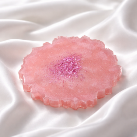Blush Bloom Resin Coaster Set x 4