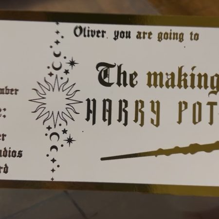 Personalised Foil Gift Event ticket, Great for Birthdays, Christmas, Mother's Day, Father Day and more