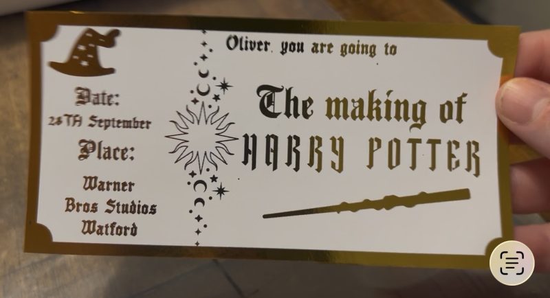 Personalised Foil Gift Event ticket, Great for Birthdays, Christmas, Mother's Day, Father Day and more