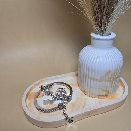 Sunset Marble Jewellery Tray & Pot Set