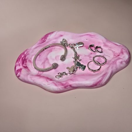 Berry Marble Resin Crete Jewellery Tray