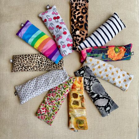 Weighted lavender eye pillow with removable cover (Various patterns available)
