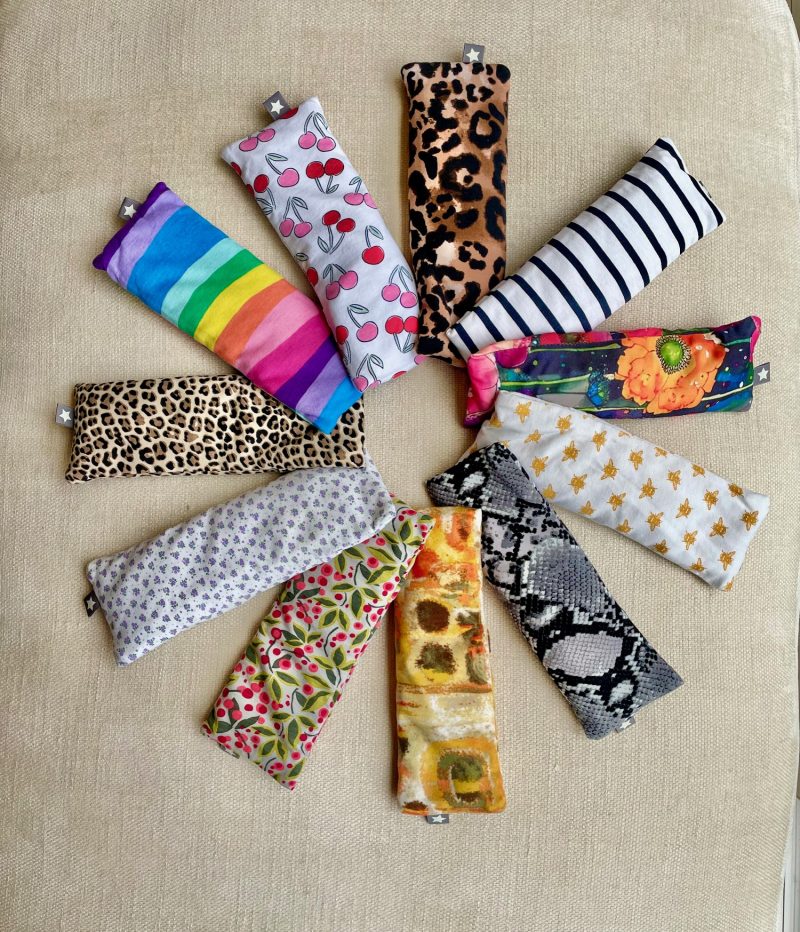 Weighted lavender eye pillow with removable cover (Various patterns available)
