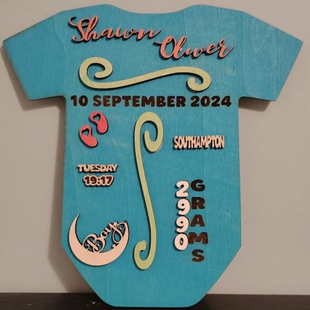 Personalised Newborn Baby Plaque