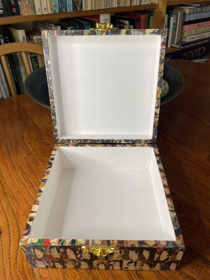 Japanese Collection: Japanese face print” Découpage Wooden box