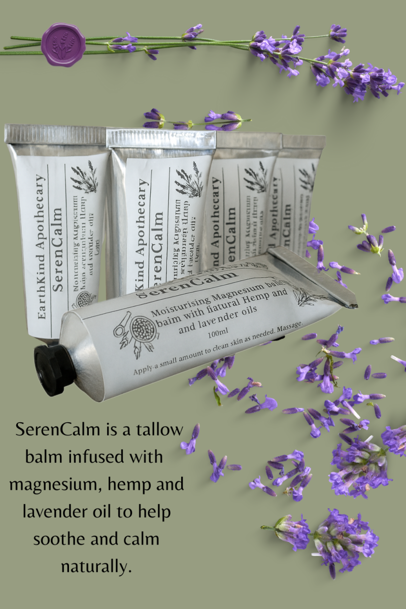 SerenCalm Magnesium Balm, Natural Tallow Infused With Hemp & Lavender | 100ml