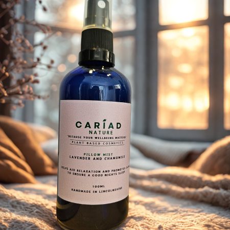 Lavender & Chamomile Pillow Mist – British Grown Relaxing Sleep & Meditation Spray for Anxiety, Calm Mind & Perimenopause Supsport 100ml