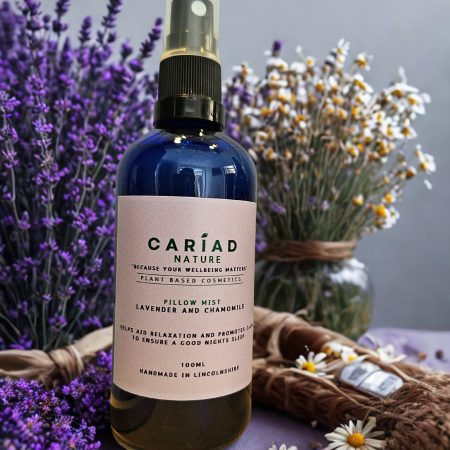 Lavender & Chamomile Pillow Mist – British Grown Relaxing Sleep & Meditation Spray for Anxiety, Calm Mind & Perimenopause Supsport 100ml
