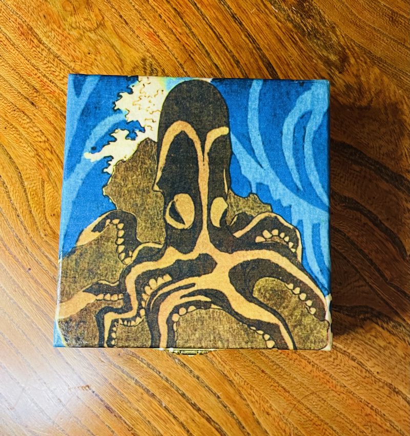 Japanese Collection: Octopus Découpage Wooden box