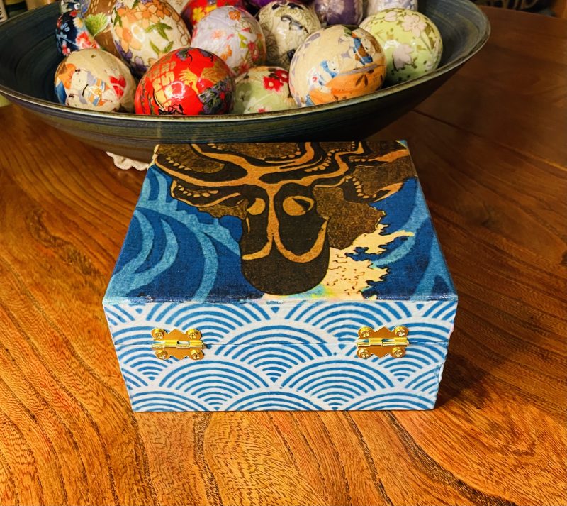 Japanese Collection: Octopus Découpage Wooden box