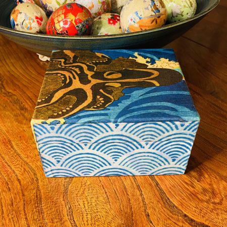 Japanese Collection: Octopus Découpage Wooden box