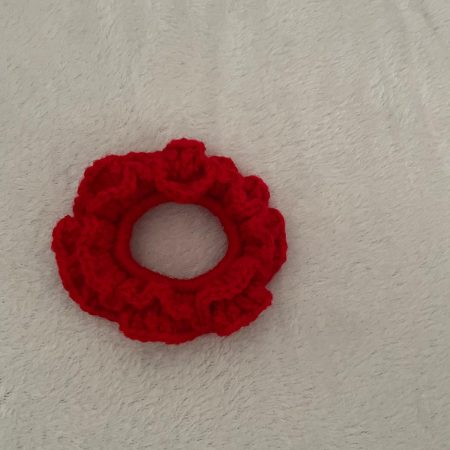 Crochet hair scrunchie