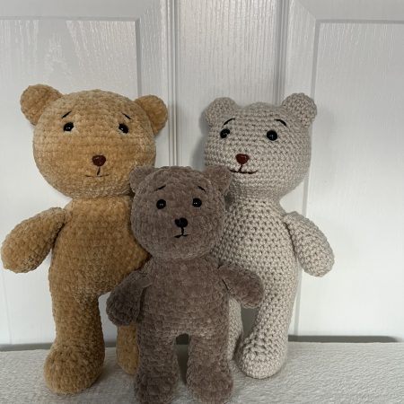 Crocheted teddy bear