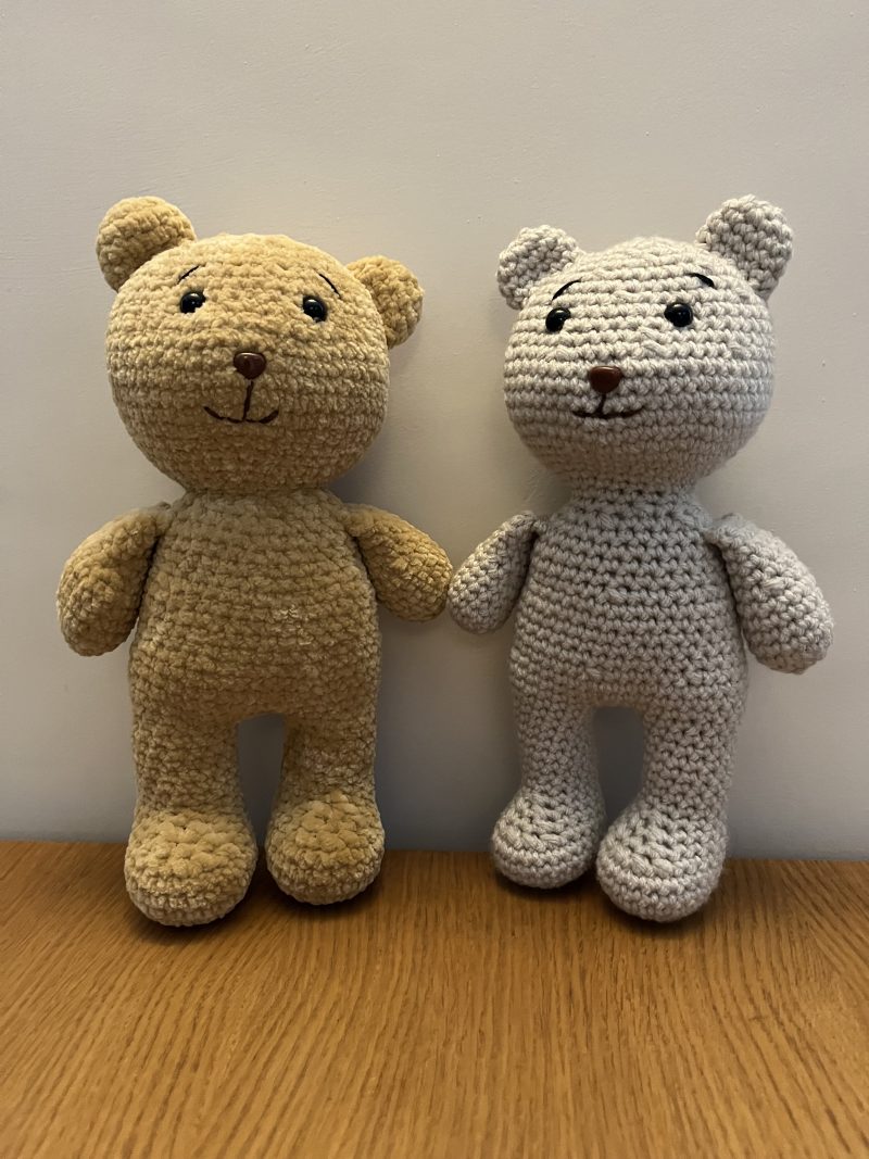 Crocheted teddy bear