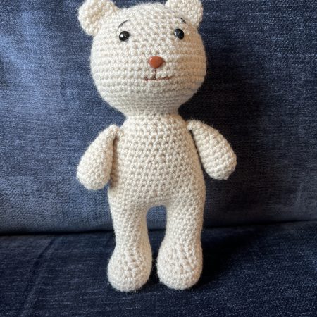 Crocheted teddy bear