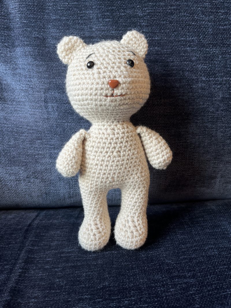 Crocheted teddy bear